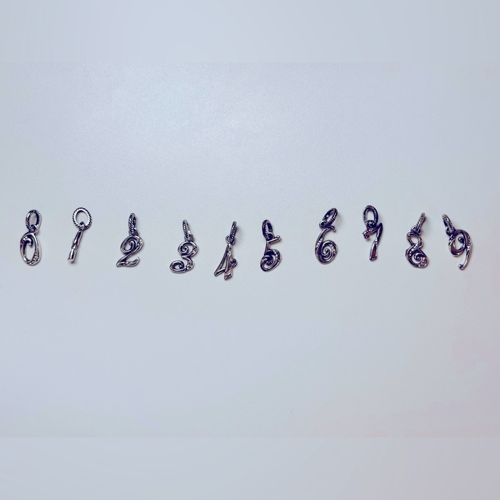 Brighton Number Charms - Entire Set 0 - 9